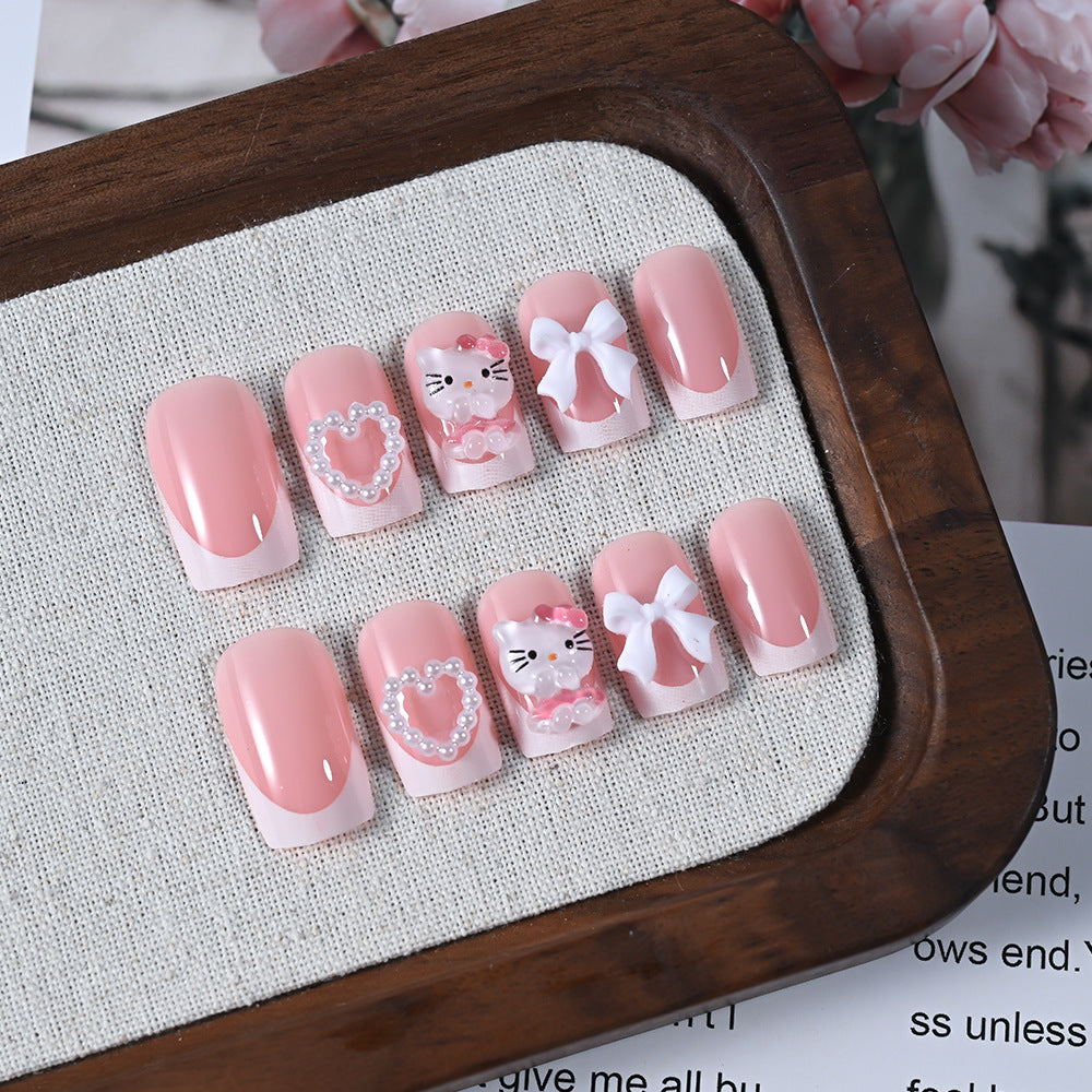 Decorative Press-On Nail Tips Set