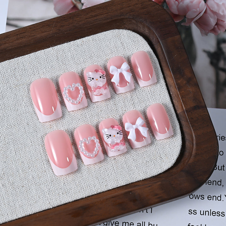 Decorative Press-On Nail Tips Set