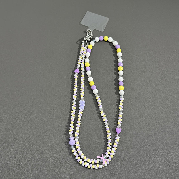 Beaded Eyewear Chain with Butterfly Accents Kalsten