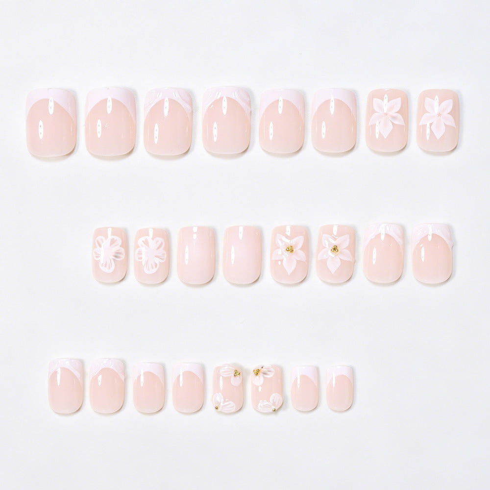 Elegant Floral Nail Extensions Kalsten