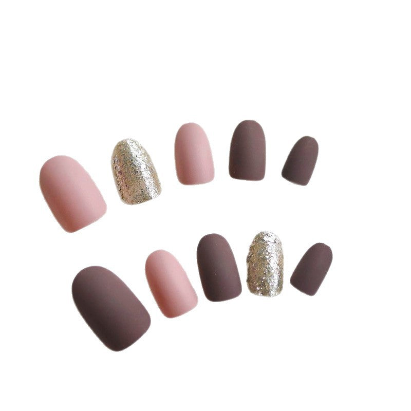 Matte and Glitter Press-On Nail Set