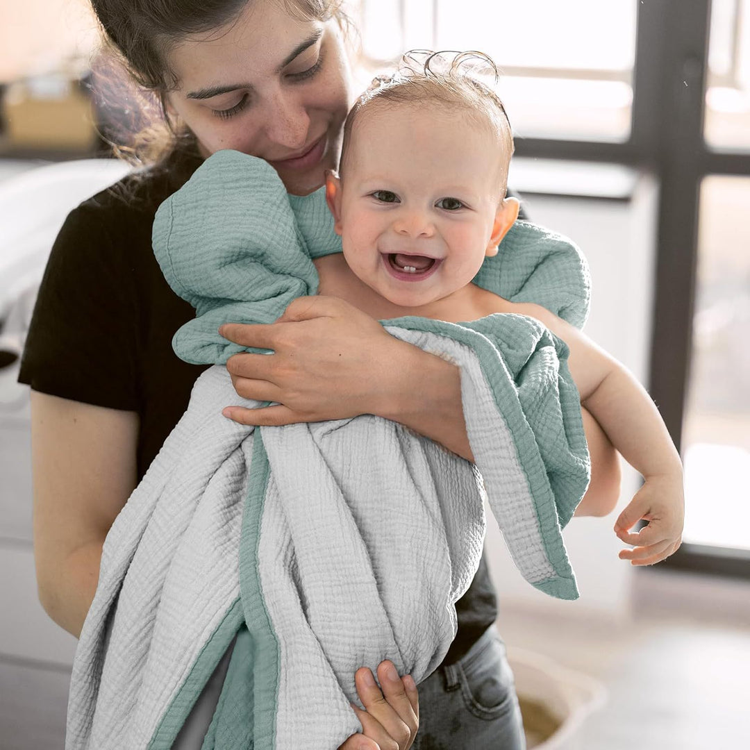 Ultra-Soft Reversible Muslin Throw Blanket kalsten