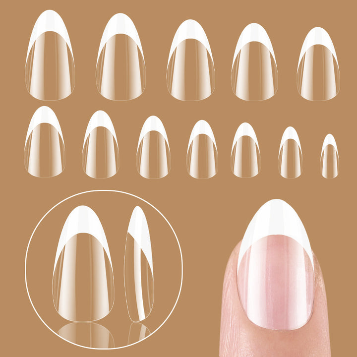 Elegant Almond-Shaped Press-On Nail Tips