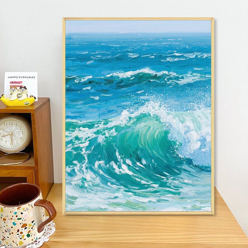 Coastal Wave Artwork Canvas Print Kalsten