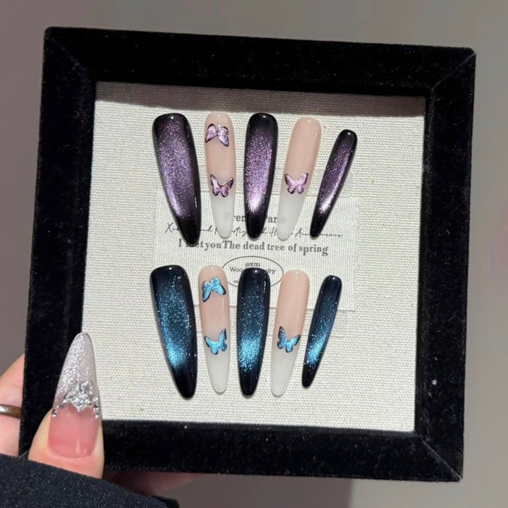 Artistic Long Stiletto Nail Enhancements Kalsten