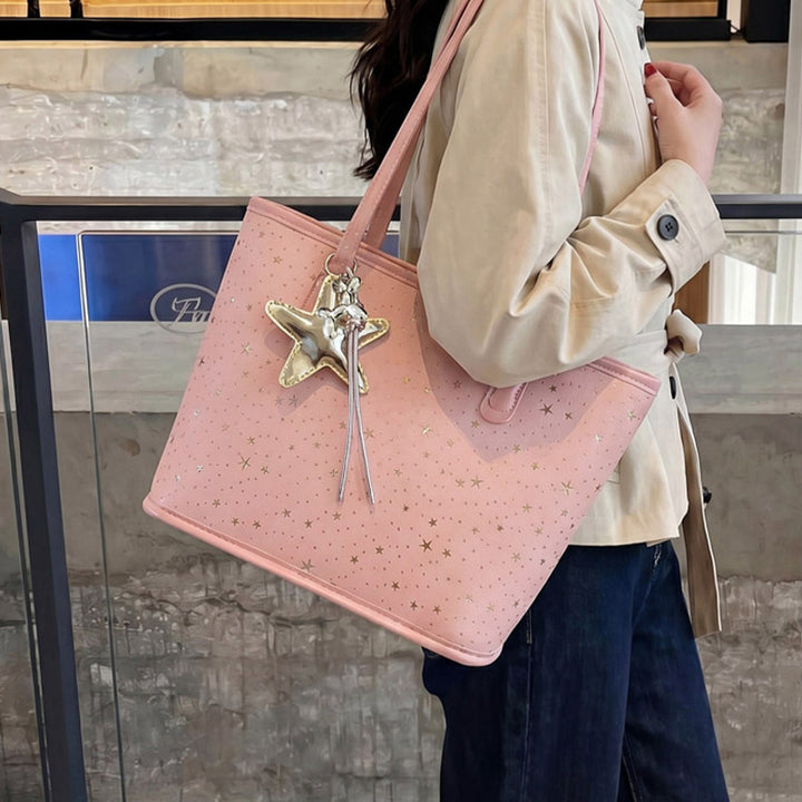 Trendy Star-Print Tote Bag Kalsten