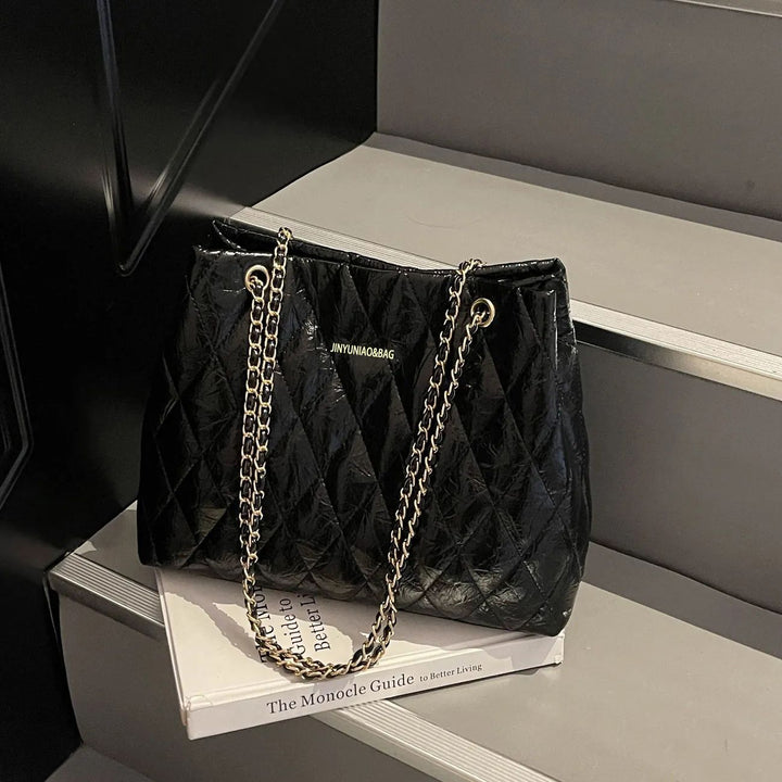 Quilted Chain-Handle Handbag Kalsten