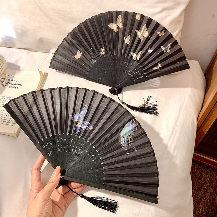 Handcrafted fan with elegant butterfly design Kalsten