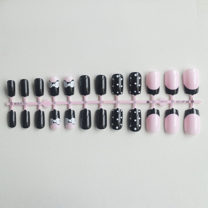 Artistic Polka Dot and Bow Nail Art Kit