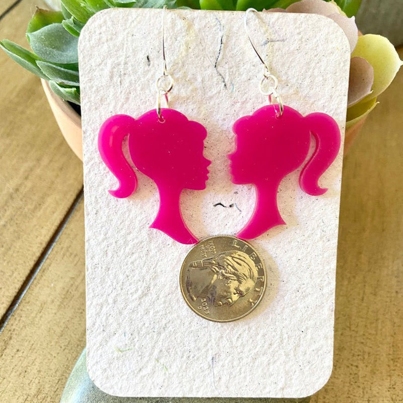 Heart-Shaped Glitter Earrings Kalsten