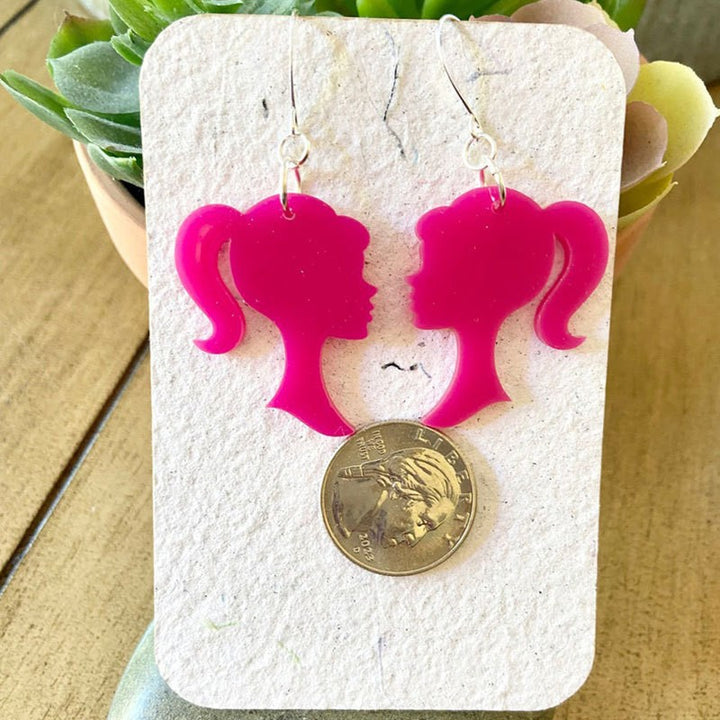 Heart-Shaped Glitter Earrings Kalsten