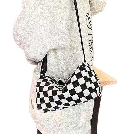 Stylish Checkerboard Crossbody