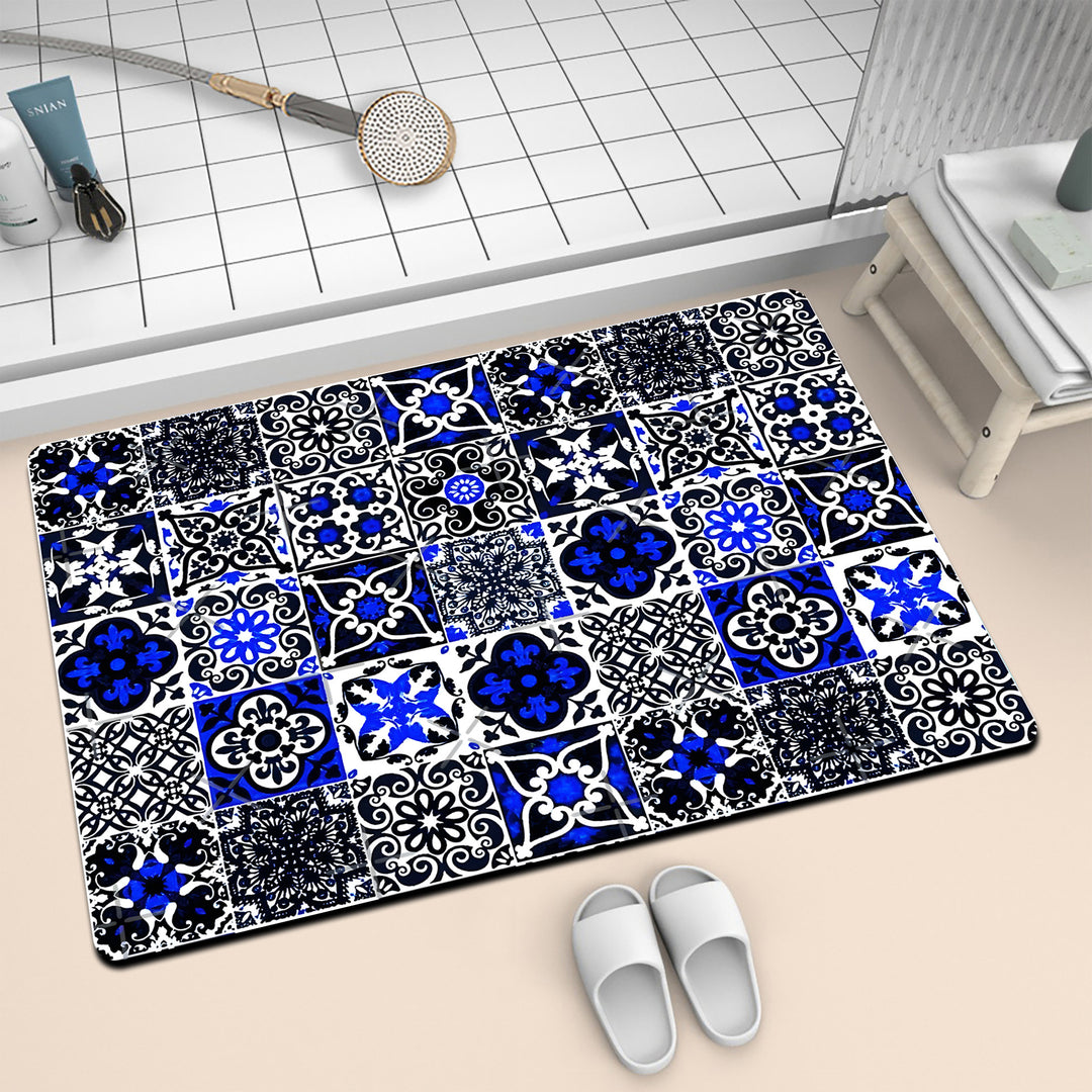 Colorful Geometric Pattern Bath Mat Kalsten