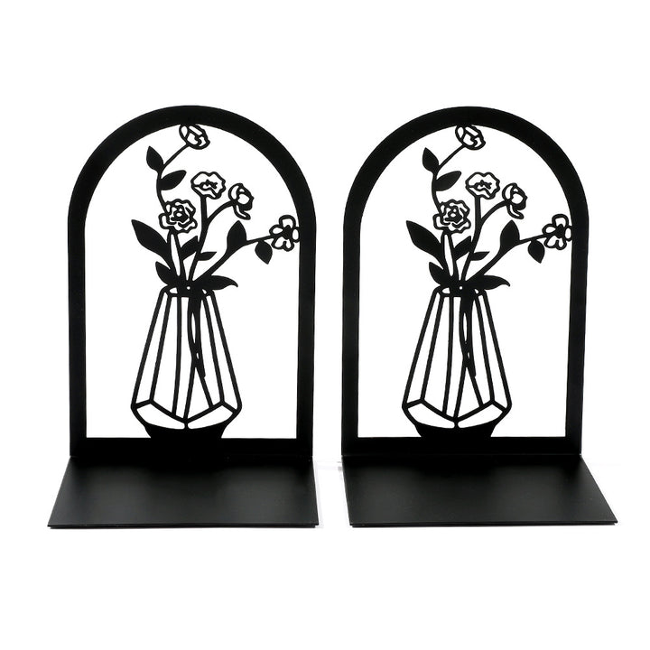 Elegant Floral Metal Bookends