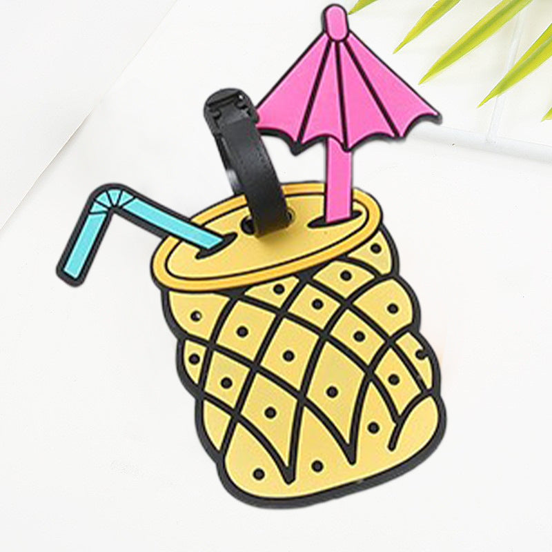 silicone novelty donut luggage tag with adjustable buckle strap and embossed sprinkle design Kalsten
