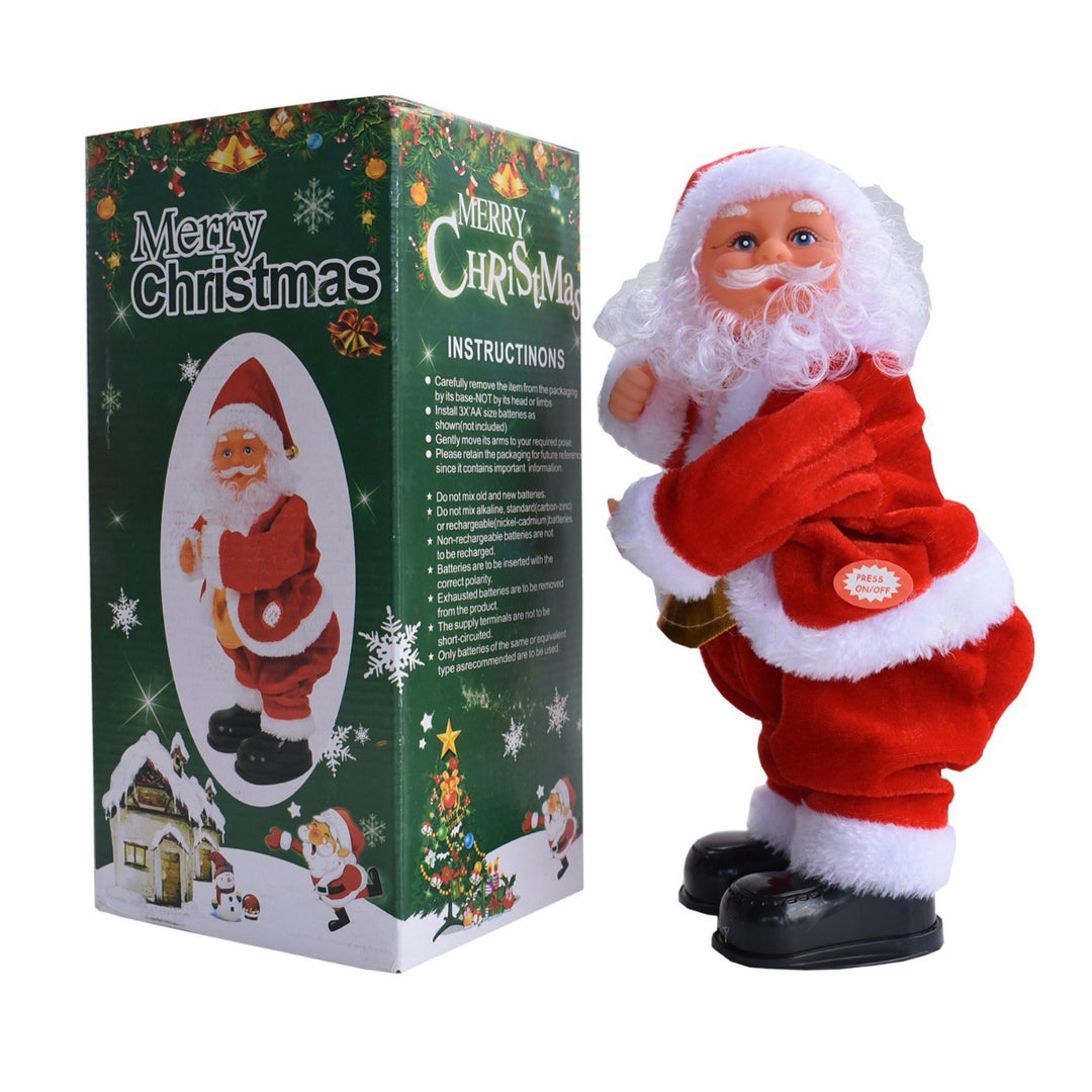 Parachuting Santa Claus Hanging Christmas Ornament With Fabric Canopy And Decorative Suspension Cords