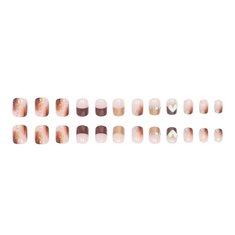 Creative Nail Art Set with Heart and Glitter Design Kalsten