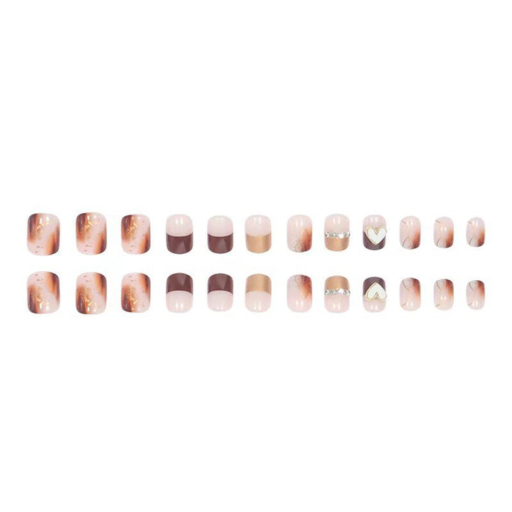 Creative Nail Art Set with Heart and Glitter Design Kalsten