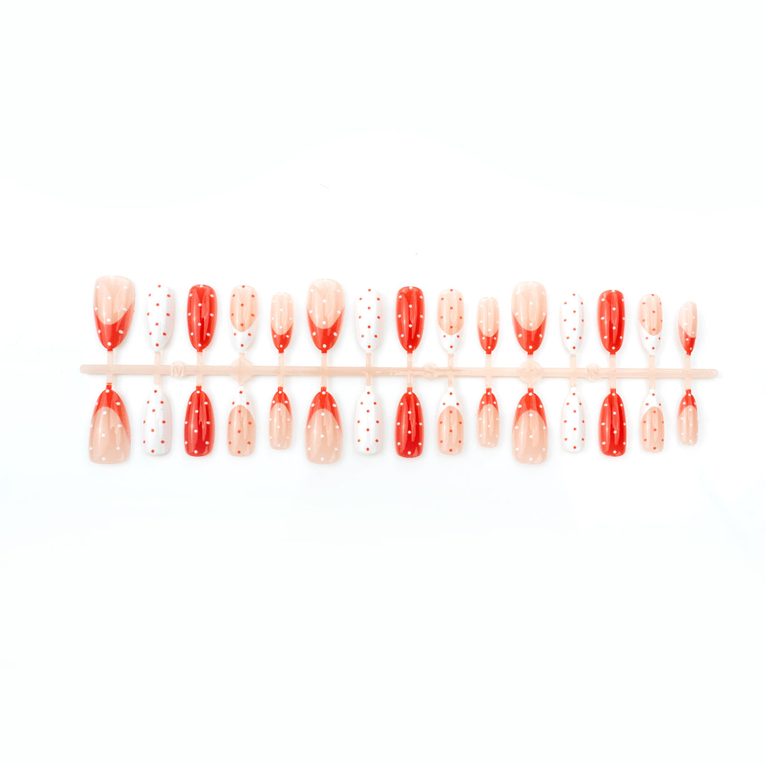 Artistic Polka Dot Press-On Nail Art Kalsten