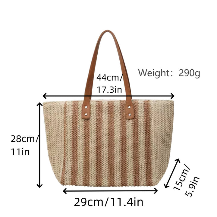 Spacious shopper bag with leather accents Kalsten