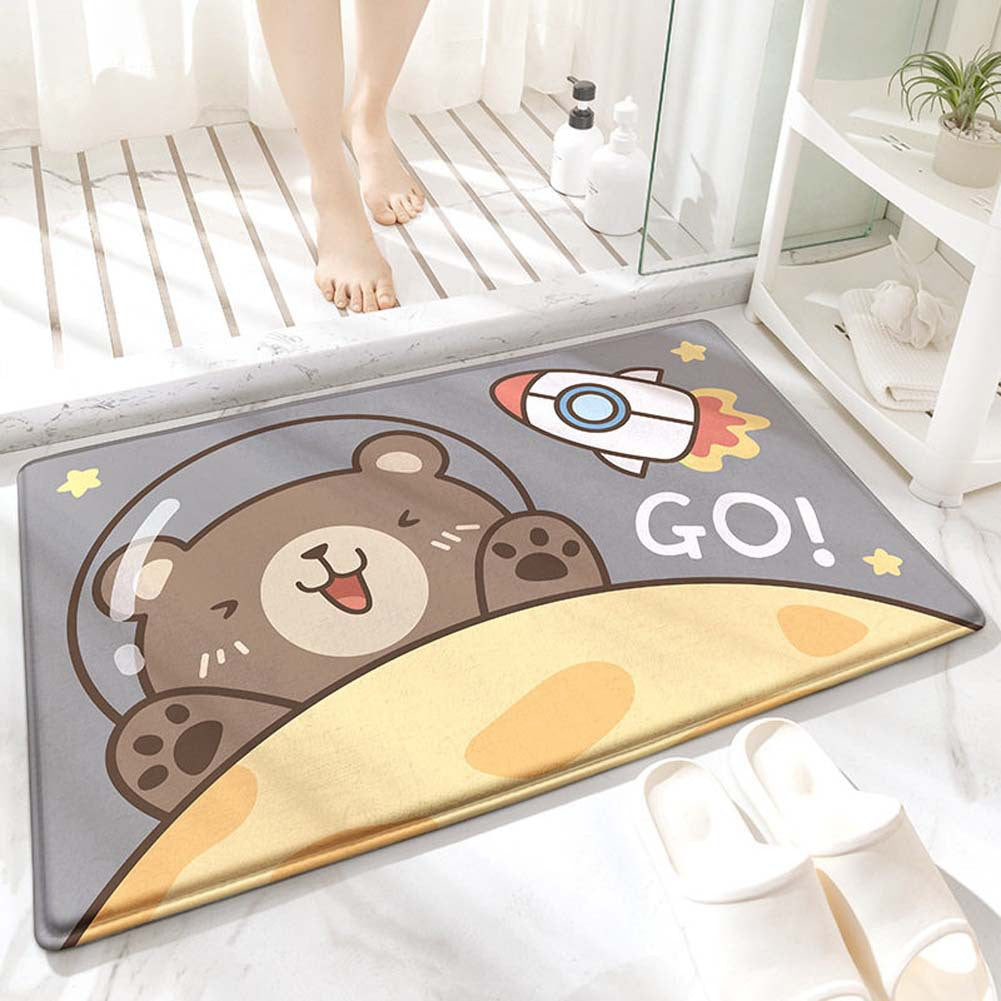 Playful Animal Design Bath Mat