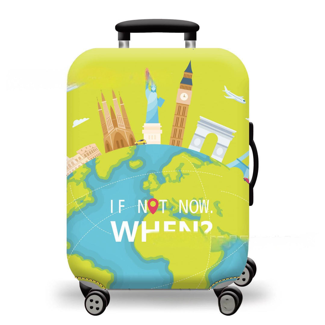 Unisex Hard-shell suitcase with stunning mountain landscape design Kalsten