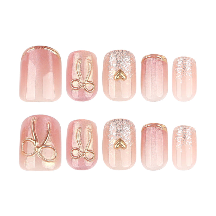 Glamorous acrylic nails with elegant gold design Kalsten