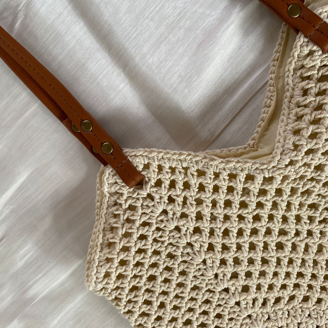 Handcrafted Macrame Bag with Unique Sunflower Pattern Kalsten