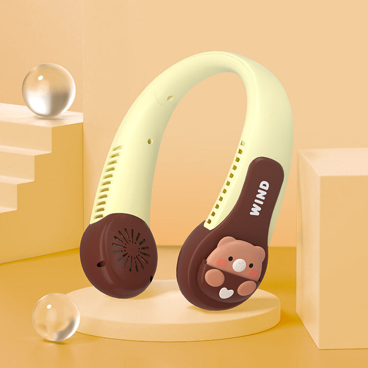 Women Portable Neck Fan with Cute Animal Design Kalsten