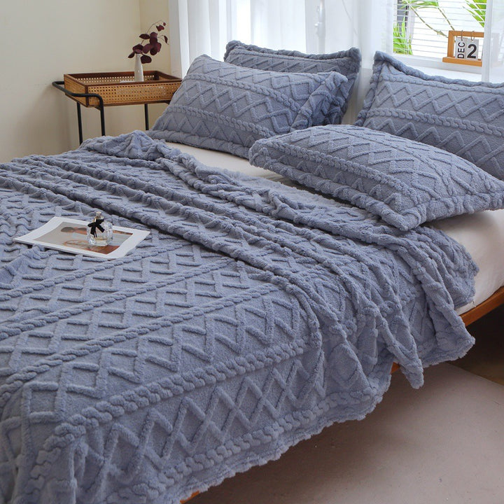 Textured Decorative Throw Blanket Kalsten