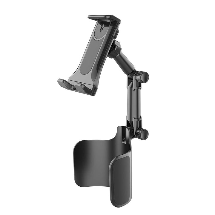 Adjustable car headrest tablet and smartphone holder with telescopic support arm and anti slip cradle Kalsten