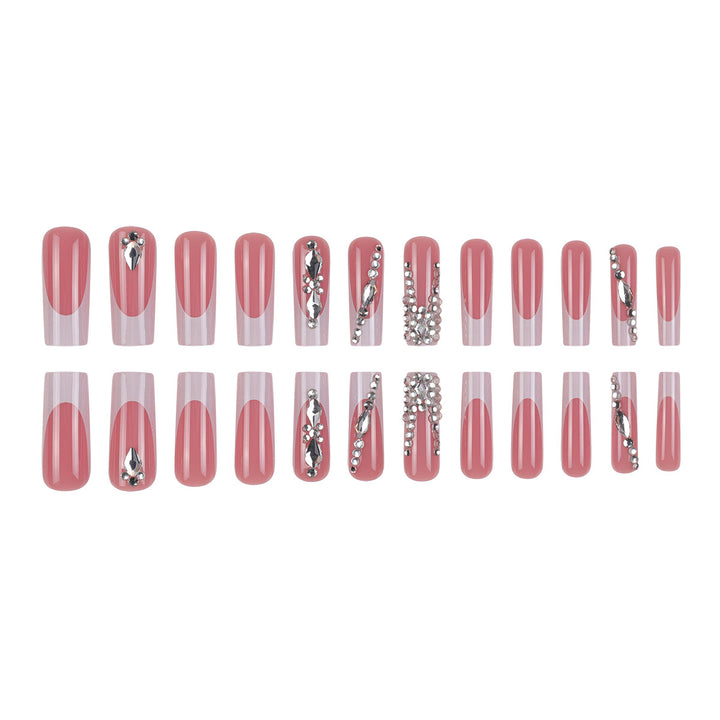 Decorative Rhinestone-Embellished Press-On Nails Kalsten