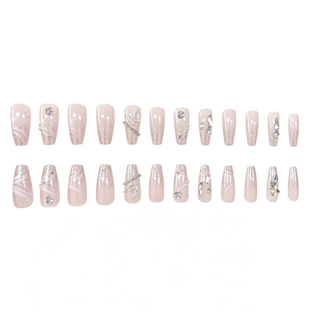 Glamorous 3D Crystal Nail Enhancements Kalsten