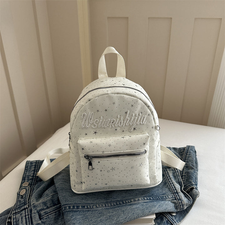 Stylish Star-Embellished Mini Backpack