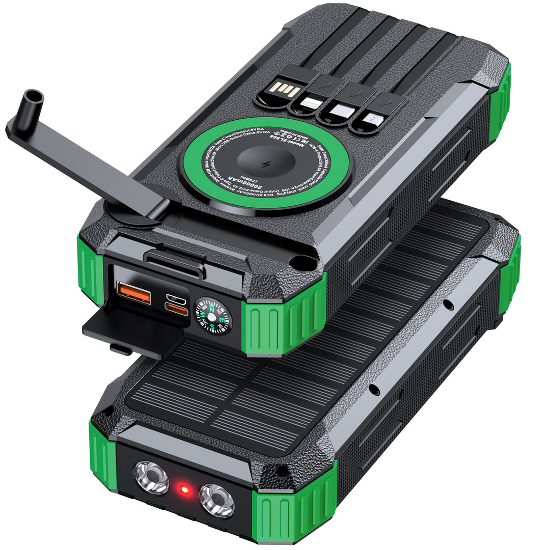 Outdoor Powerbank with solar charging function and integrated LED lamp Kalsten