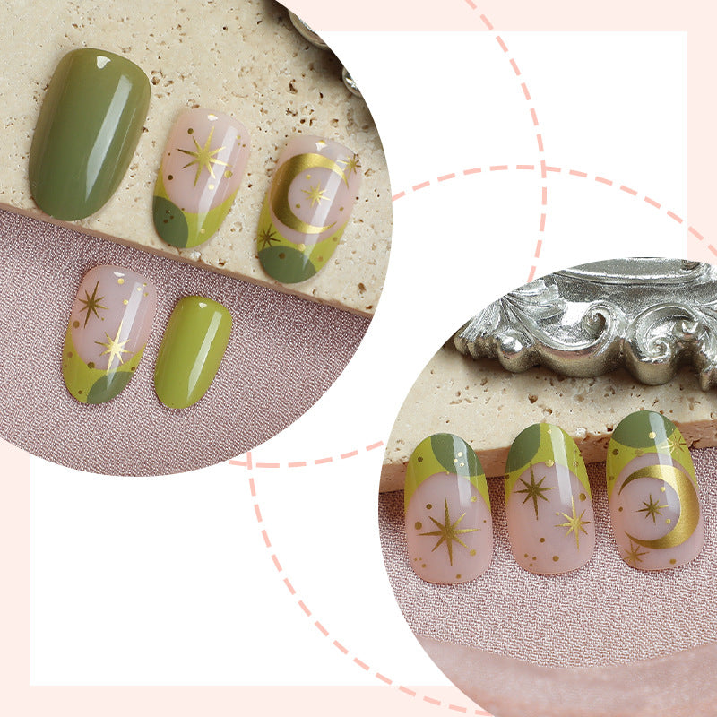 Decorative Press-On Nail Art Set with Botanical Inspirations kalsten