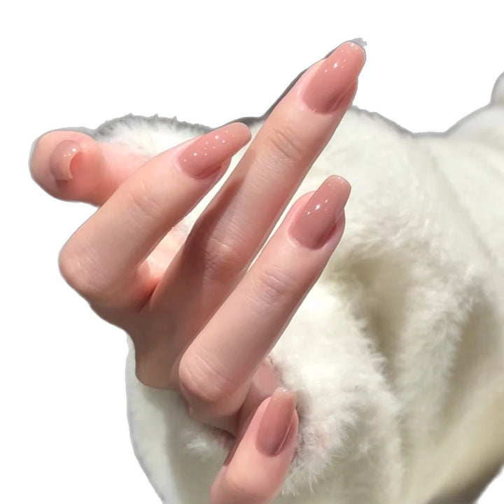 Glossy Almond-Shaped Nail Extensions