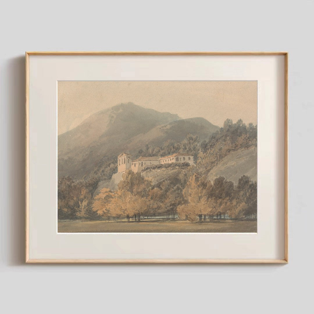 Framed Picturesque Waterfall Artwork