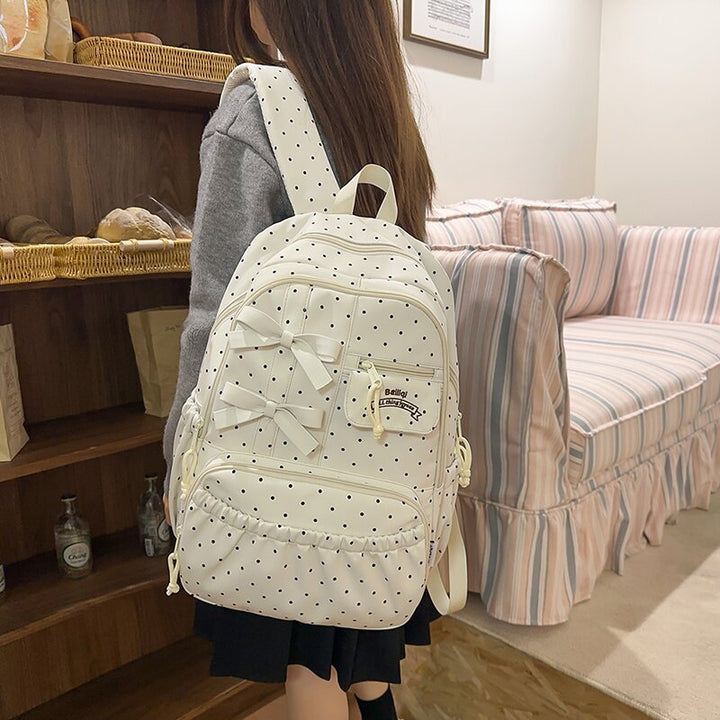 Charming Bow-Embellished Backpack Kalsten