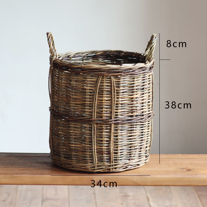 Handcrafted storage basket made of willow Kalsten