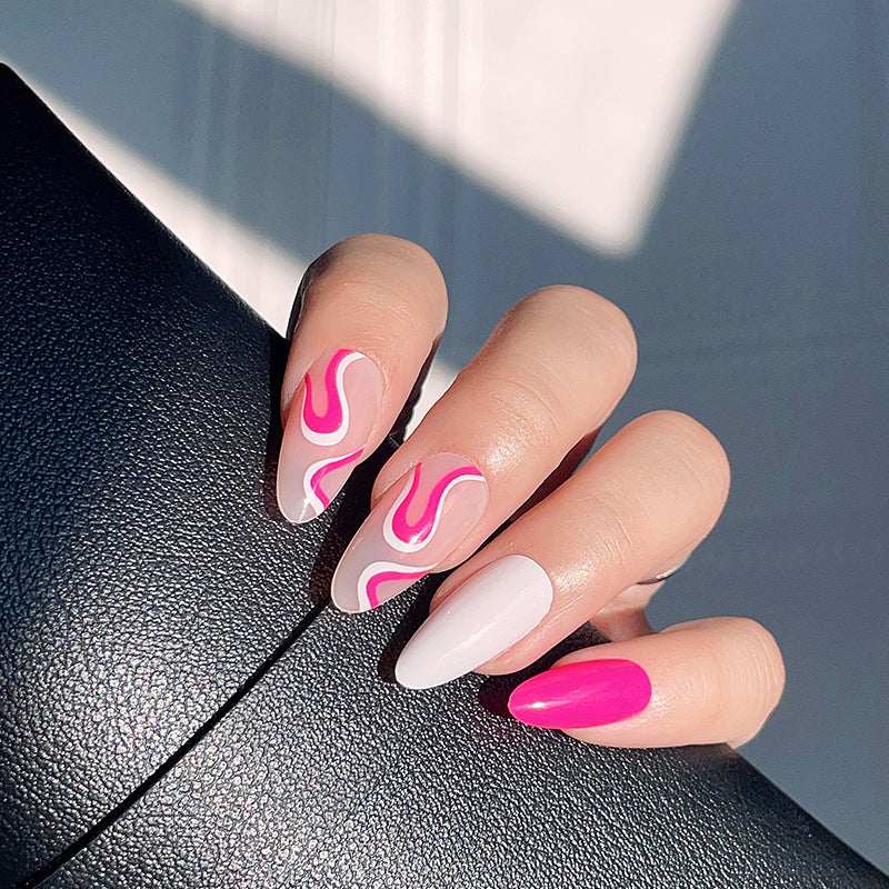 Abstract Swirl Design Press-On Nails Kalsten