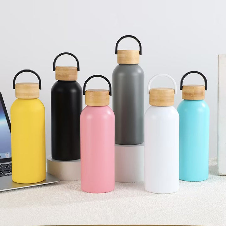 Women elegant and practical insulated bottle with bamboo lid Kalsten