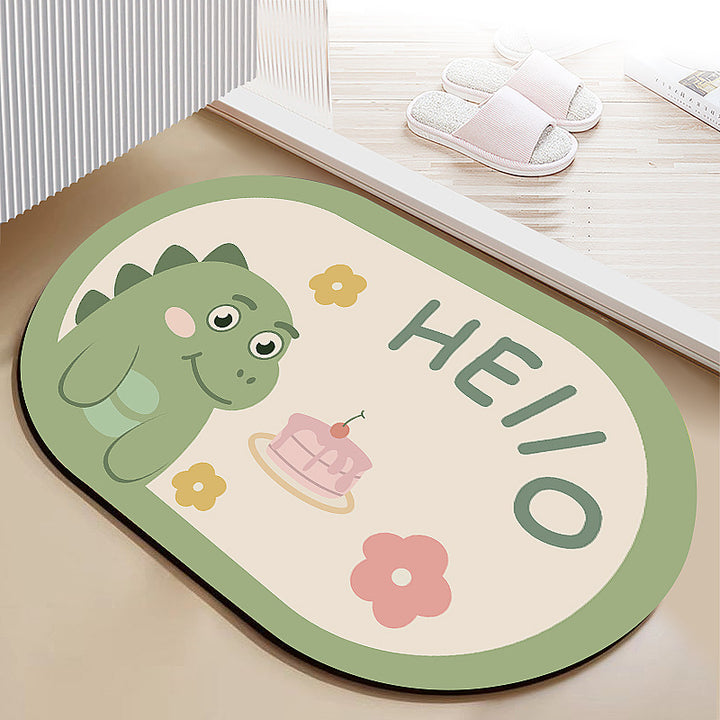 Cute Bunny-Themed Door Mat