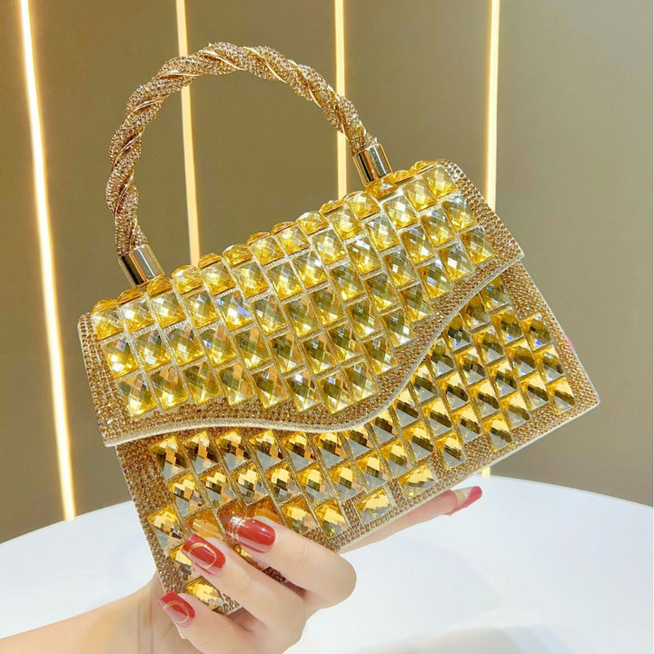 Colorful Rhinestone Evening Handbag