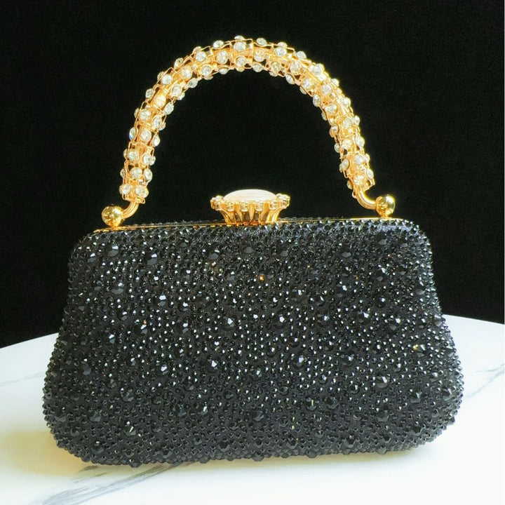 Elegant Rhinestone-Embellished Handbag
