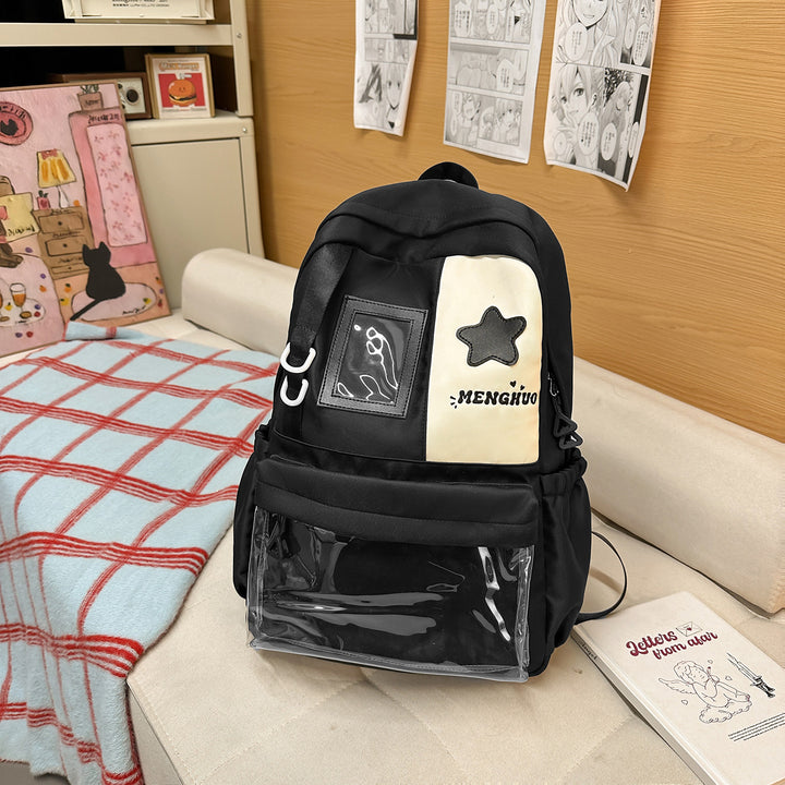 Cozy Plush Star-Embellished Backpack Kalsten