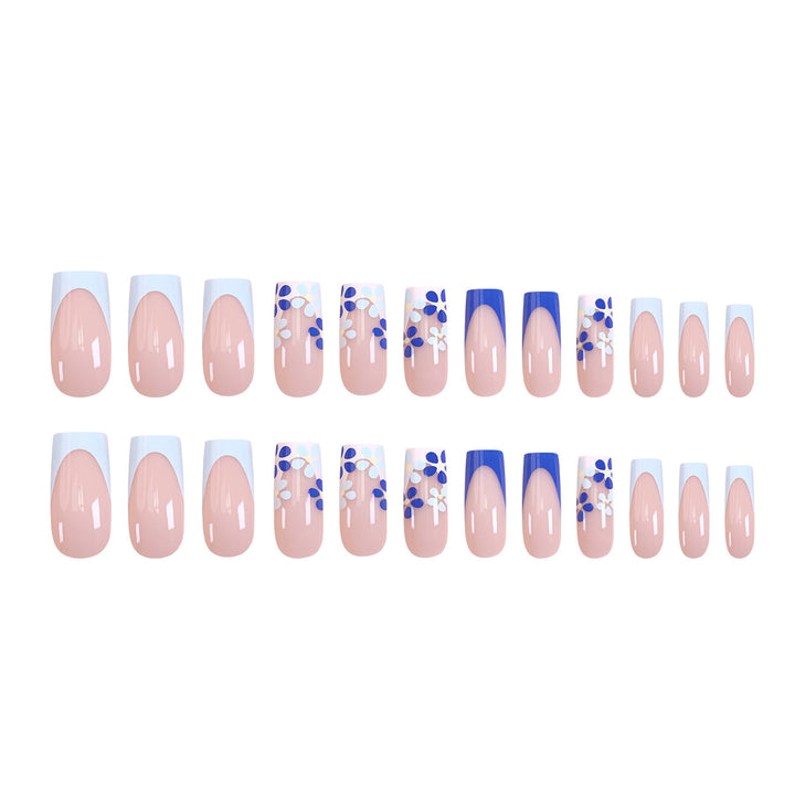 Artistic nail design with floral accents Kalsten