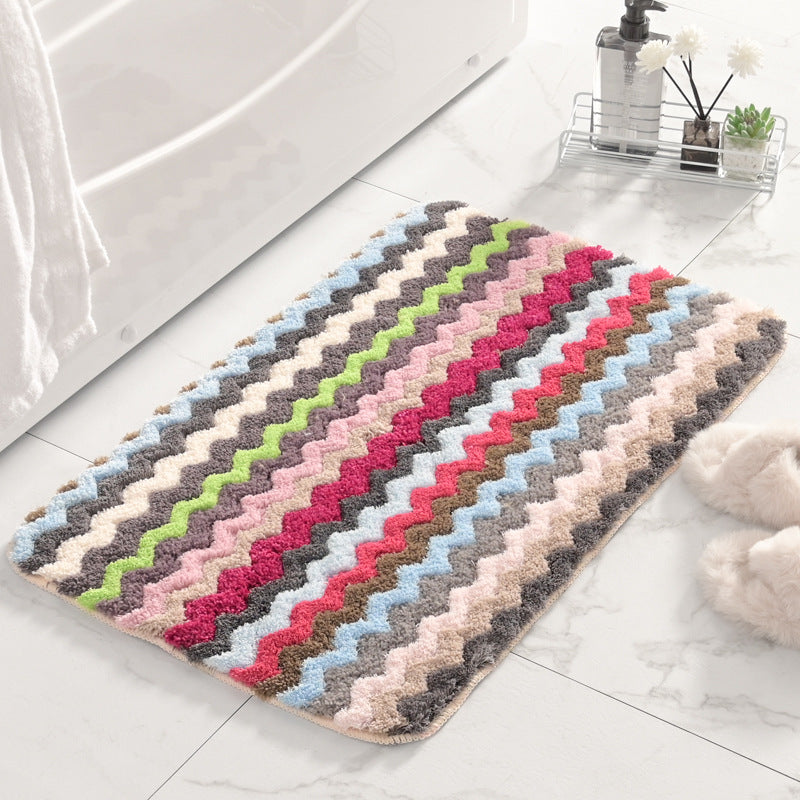 Fringed Chevron Bath Mat Kalsten