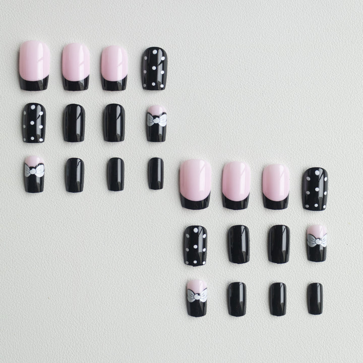 Artistic Polka Dot and Bow Nail Art Kit