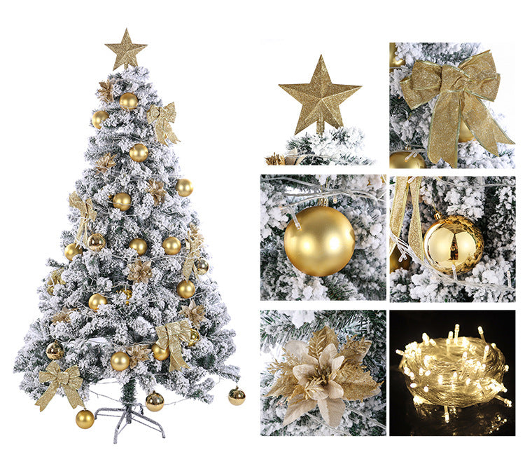 Premium Flocked Christmas Tree with Decorative Ornaments Kalsten